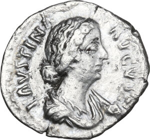 obverse: Faustina II (died 176 AD). AR Denarius, Rome mint, 161-176