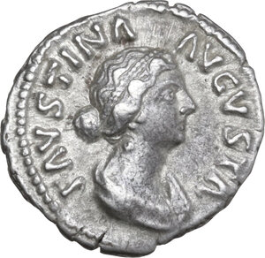obverse: Faustina II (died 176 AD). AR Denarius, Rome mint, 161-176