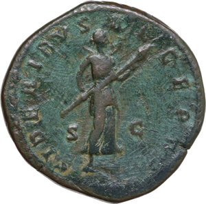 reverse: Diva Faustina II (died 176 AD). AE Sestertius. Rome, 175-180