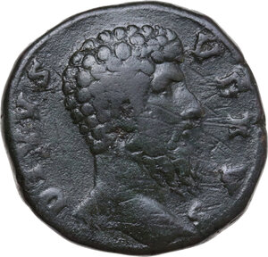 obverse: Divus Lucius Verus (died 169 AD). AE Sestertius, struck under Marcus Aurelius