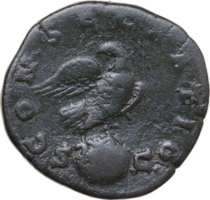 reverse: Divus Lucius Verus (died 169 AD). AE Sestertius, struck under Marcus Aurelius
