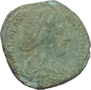 obverse: Lucilla, wife of Lucius Verus (died 183 AD). AE Sestertius. Rome mint, 164-169