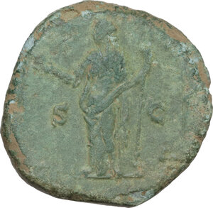 reverse: Lucilla, wife of Lucius Verus (died 183 AD). AE Sestertius. Rome mint, 164-169
