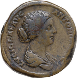 obverse: Lucilla, wife of Lucius Verus (died 183 AD). AE Sestertius, 164-169
