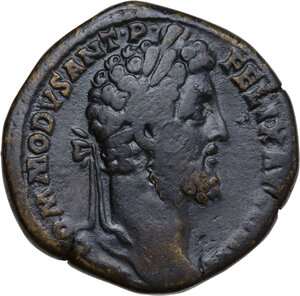 obverse: Commodus (177-193). AE Sestertius, Rome mint, 188-189