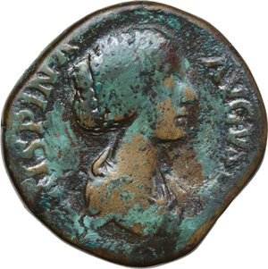 obverse: Crispina, wife of Commodus (died 183 AD). AE Sestertius, Rome mint, 178-191