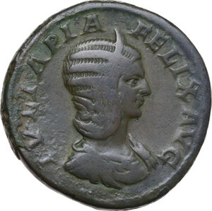 obverse: Julia Domna (died 217 AD). AE Sestertius, Rome mint, 211-217