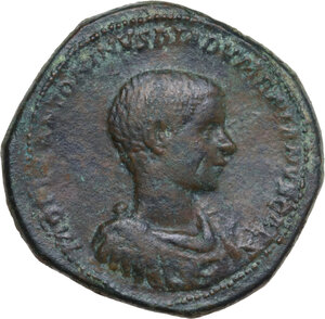 obverse: Diadumenian (217-218). AE Sestertius, Rome mint