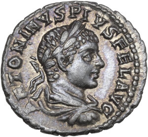 obverse: Elagabalus (218-222). AR Denarius, Antioch mint, 218-219