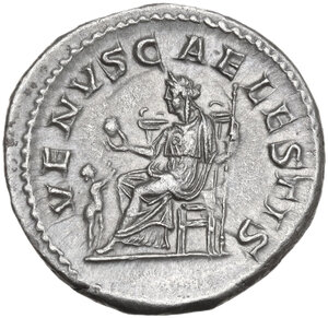 reverse: Julia Soaemias, mother of Elagabalus (died 222 AD). AR Denarius, Rome mint, 218-222