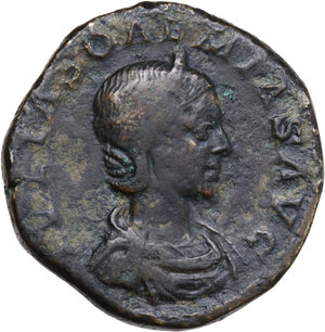 obverse: Julia Soaemias, mother of Elagabalus (died 222 AD). AE Sestertius, Rome mint, 218-222