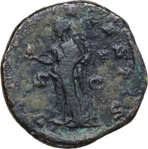 reverse: Julia Soaemias, mother of Elagabalus (died 222 AD). AE Sestertius, Rome mint, 218-222