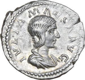 obverse: Julia Maesa (died 225 AD). AR Denarius, Rome mint, 218-222