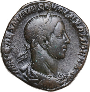 obverse: Severus Alexander (222-235). AE Sestertius, Rome mint, 227 AD