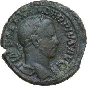obverse: Severus Alexander (222-235). AE Sestertius, 232 AD