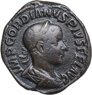 obverse: Gordian III (238-244). AE Sestertius, Rome mint, 241-244