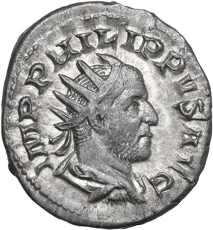 obverse: Philip I (244-249). AR Antoninianus, Rome mint, 248 AD
