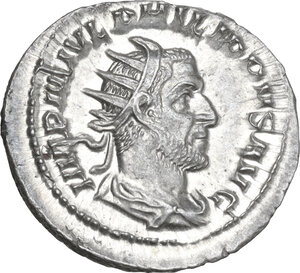 obverse: Philip I (244-249). AR Antoninianus, Rome mint, 244-247