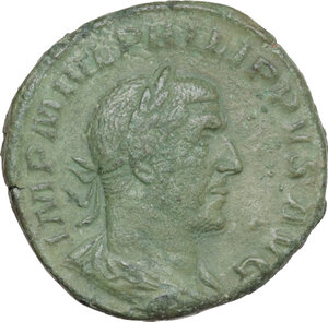 obverse: Philip I (244-249). AE Sestertius, Rome mint, 246 AD