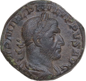 obverse: Philip I (244-249). AE Sestertius, 246 AD