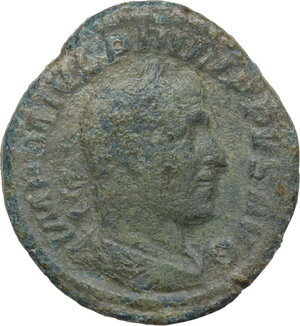 obverse: Philip I (244-249). AE Sestertius, Rome mint, 244-249