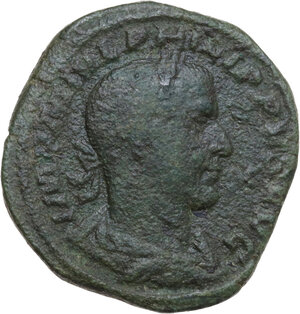 obverse: Philip I (244-249). AE Sestertius, Rome mint, 244-249