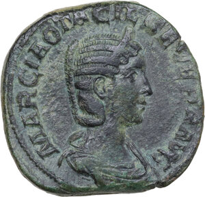 obverse: Otacilia Severa, wife of Philip I (244-249). AE Sestertius, 244-249