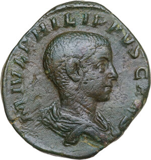 obverse: Philip II (244-249). AE Sestertius, Rome mint, 244-246
