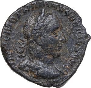 obverse: Trajan Decius (249-251). AE Sestertius, Rome mint, 249-251