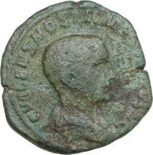 obverse: Hostilian as Caesar (250-251). AE Sestertius, Rome mint, 251 AD
