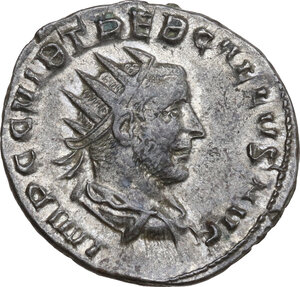 obverse: Trebonianus Gallus (251-253). AR Antoninianus, Mediolanum mint, 251-253