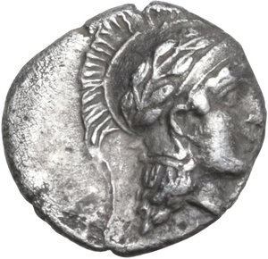 obverse: Southern Lucania, Thurium. AR Triobol, 443-410 BC