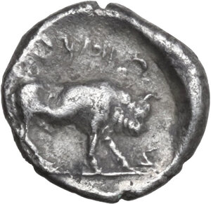 reverse: Southern Lucania, Thurium. AR Triobol, 443-410 BC