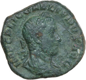 obverse: Gallienus (253-268). Joint reign. AE Sestertius, Rome mint, 254 AD