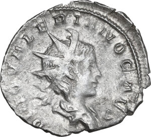 obverse: Valerian II as Caesar (253-255). AR Antoninianus, Lugdunum mint, 257-258