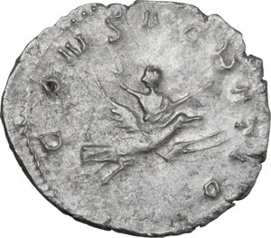 reverse: Valerian II as Caesar (253-255). AR Antoninianus, Lugdunum mint, 257-258