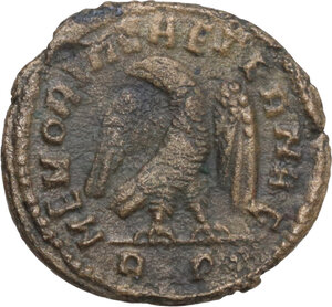 reverse: Divus Claudius II Gothicus (died AD 270). AE 16 mm, Rome mint, struck under Licinius, 317-318