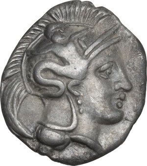 obverse: Southern Lucania, Thurium. AR Obol, 400-350 BC