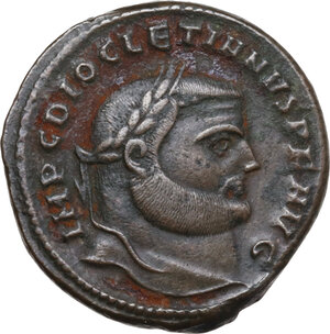 obverse: Diocletian (284-305). AE Follis, Antioch mint, 299-300
