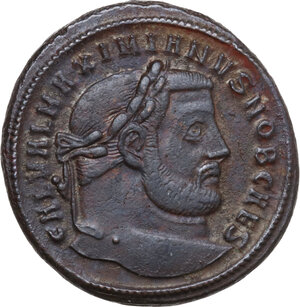 obverse: Galerius (305-311). AE Follis, Thessalonica mint, 298-299