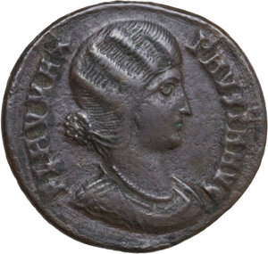 obverse: Fausta, wife of Constantine I (307-326). AE 19 mm, Heraclea mint, 326 AD