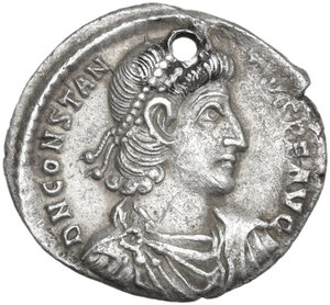 obverse: Constantius II (337-361). AR Siliqua, Sirmium mint. Struck AD 351-355