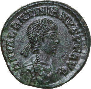 obverse: Valentinian II (375-392). AE 18 mm, Siscia mint, 378-383