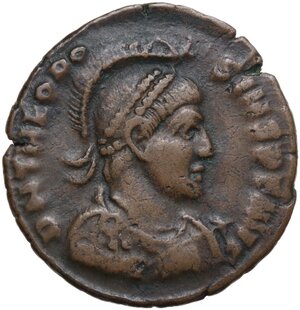 obverse: Theodosius I (379-395). AE 22.5 mm, Cyzicus mint, 383-388