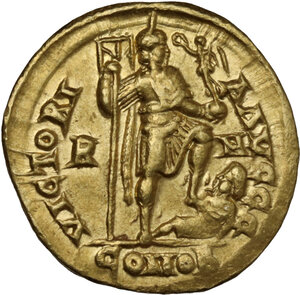 reverse: Arcadius (383-408). AV Solidus, Rome mint, 404-408