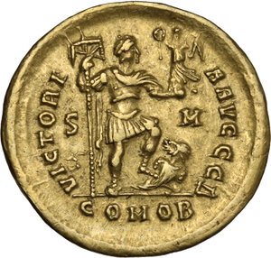 reverse: Honorius (393-423). AV Solidus, Sirmium mint (?)
