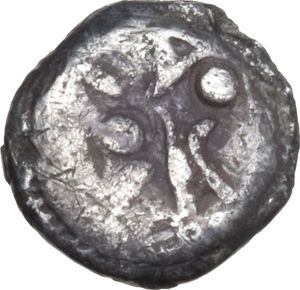reverse: Bruttium, Kaulonia. AR Diobol(?). 4th century BC
