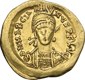 obverse: Marcian (450-457). AV Solidus, Constantinople mint