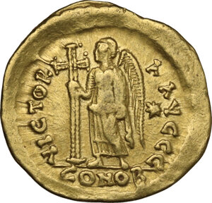 reverse: Marcian (450-457). AV Solidus, Constantinople mint