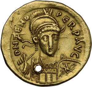 obverse: Zeno (474-491). AV Solidus, Constantinople mint, 4th officina